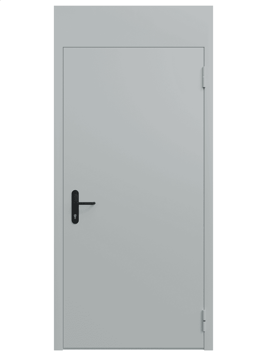 Однопольная техническая универсальная дверь с фрамугой